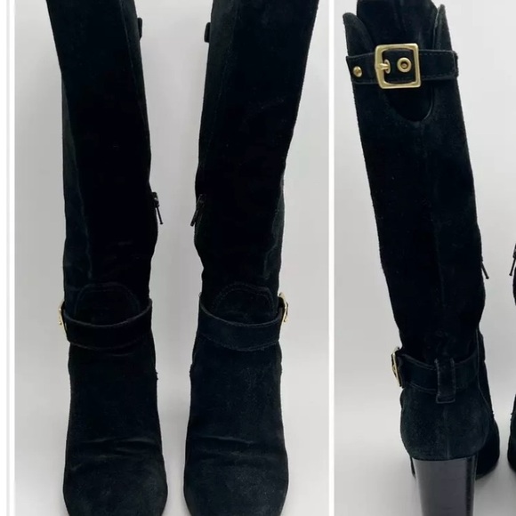 Coach Robynn black suede boots. - Picture 2 of 9